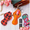 Party Favor DHS 209 Färger Mönstertryck Chapstick Holder Girl Lipstick Keychain for Favors Valentines Gift Drop Delivery Home GA DH5C4