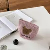 Cosmetic Bags Cartoon Bear Pattern Women's Plush Makeup Bag Coin Purse Wallet Small Earphone Lipsticks Storage Organizer Pouch Case