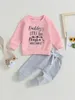 Clothing Sets Baby Boy Clothes Mommy S Little Man Long Sleeve Hooded Romper Stretch Jogger Pants Infant Fall Winter Outfit