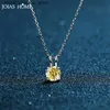 Подвесные ожерелья joiashome стерлингового серебра S925 1CT D Moissanite Geometric Gemstone Подвесной ожерелье Женщина -женская годовщина подарок Q240426