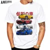 メンズTシャツ新しい夏のファッションメンTシャツJDMミックスシビックCRXインテグラカープリントTシャツボーイカジュアルトップファニーTSホワイトショートSLVE T240425