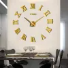 時計3D明るい大きな壁時計モダンなデザインDIYデジタルテーブルウォールクロック壁時計無料出荷リビングルーム装飾ウォッチ