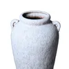 Vase Artisan Ceramic Grey Stone Vase 7 "D x 10.5" H-あなたの家のカントリーチャーム