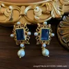 Backs Earrings Vintage Court Style Medieval Jewelry Classic Pearl Fringe Ear Clip