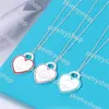 Naszyjniki wiszące Sterling Sier Plated Love Heart Designer Naszyjniki dla kobiet Bling Diamond Losujący Kryształowy Blue Red Red Hearts Sweet Chain Choker