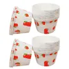 Disposable Cups Straws Strawberry Pattern Paper Treat Muffins For Bakery