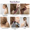 Wig ponytail hair with womens corn perm invisible Velcro braid