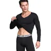 Sous-vêtements thermiques pour hommes combinaisons noires pour l'hiver épaississent chauds sans couture intime lingerie softy enlacée de velours serré serré