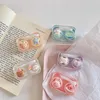 Contacts Lens Accessoires 1pcs Travel Cartoon Femmes Contact Contacteur Lense Container Coup Contacts Contacts Kit Kit Mignon Animal Couleur Contact Lenses Box D240426