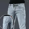 Herenjeans Koreaans denim merk mannen katoen casual vier seizoensbroek stretch slank fit dagelijkse dropship klassieke broek