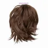 Perruque pour femmes queue de cheval courte grasse clip coiffure bouclée tresse boucle réglable boucle peluche pelucheuse