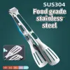 UTSILS Food Tonks de acero inoxidable Pintas de cocina Ensalada de carne Food Clip Manijas largas BBQ Cocina Cocina Utensilios