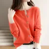 Women's Knits Women Sweater Stylish Crew Neck Cardigan Soft Knitted For Daily Comfort Fashionable Long Sleeve Design High