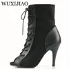 Dance Shoes WUXIJIAO Boots Women's Adult High-heeled Manufacturers Custom-made Modern Steel Pipe Latin Ballroom Hard Sole