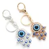 Hamsa Keychain Tassel 벽 교수형 펜던트 사악한 눈 부적 Kabbalah 핸드 파티마 유리 키링 ey47422126126