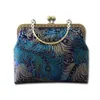 Tas yourason vintage dames 2024 Chinese stijl handtas handtas handgemaakte elegante banket vrouwen retro ketting schouder mini -tassen