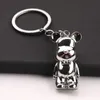 Keychains Lanyards Ny Creative Zinc Alloy Violent Bear Keychains utsökta söta bilnyckel Ornament Bag Pendant Cartoon Key Chains Gift grossist