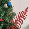 Dekorativa blommor 5st DIY Artificial Glitter Christmas Party Flower Arrangement Bambu Leaf BRANCH Home Garden Decoration Xmas Tree