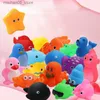 Sand Play Water Fun Baby Shower Toy With Marine Animal Theme Swimming Water Toy Mini Coloured Soft Floating Rubber Squeezing Sound Baby Shower Toy Q240426