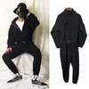 Men's Pants Autumn Spring Hooded Jumpsuit Men Japan Style Vintage Cargo Overalls Unisex Street Hip Hop Ankle Length Pant One Piece Set