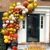 Party Decoration 84st Orange Balloons Garland Arch Kit för Autumn Supplies Fall Decorations Baby Shower Birthday Tack Giving Day