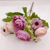 Fiori decorativi artificiali seta rosa fiore peonia idrangea matrimonio da sposa da sposa forniture per la festa soggiorno domestico soggiorno domestico