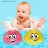 Sand Play Water Fun Badrum Toys Sprinkler Lights Music Spinning Balls Baby Toys Toddler Badrum Summer Water Games Q240426