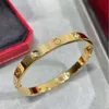 CARTERAS CATIER BRANDER Projektant Miłość szeroka i wąska wersja Wysoka wersja Bransoletka Kobieta pełna gwiazda nieba V Gold 18K Rose Gold Light Bransury Bransoleta Para męska