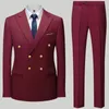 Boutique casual boutique casual cupolti per pantaloni per pantaloni da business blazer pantaloni da cappotto da 2 pezzi 240422