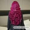 body Little hair T long lace wig wavy female curly purple red synthetic fiber full head set
