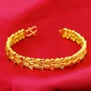 Beaded 3D True Gold 18K Rose Bracelet 999 Pure AU750 Exquisite Womens Beads Jewelry Customized Gift Real Picture