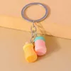 Keychains Lonyards mignon simulé 3d bady feeder infirmier bouteille kelechaines pour femmes hommes clés clés de sac à main pendentifs clés accessoires bricolage