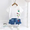 Kleidungsstücke Sommer Baumwolle Kinder Kinder Mädchen Kleidung Cartoon Tasche T-Shirts Shorts 2pcs/Set Kids Fashion Kleinkind Tracksuiten 0-5 Jahre