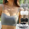 Camisoles & Tanks Sexy Push Up Bras For Women Ice Silk Crop Top Seamless Sling Tube Sleeveless Camisole Underwear Ladies Intimates Bralette