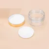 Bouteilles de rangement Pet à paroi épaisse contenants cosmétiques transparents Crème Crème Coud argent doré 120g 150g 200g Plastic Makeup Emballage Recharge Bottle