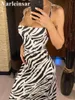 Seksowna lampart Zebra Backless Back Back Back Tunik Cover Up Cover Up Long Dress Wear Beachwear Women V5262