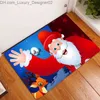 Dywan świąteczny Mata Święty Mikołaj Elk Floor Navidad Non Slip Door Kuchnia Dekoracja łazienki Wesoła dom Q240426