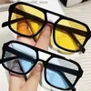 Sunglasses Fashionable retro square sunglasses womens brand retro small frame sunglasses womens double bridge design Oculos De Sol Feminino Q240425