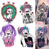 Tattoo Transfer Cartoon Maid Tijdelijke tatoeages voor vrouwen schattige arm waterdichte tattoo stickers kunst blijvende Japanse anime nep tattoo sticker 240427