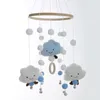 Figurine decorative Bambino per bambini Cell Cartoon Cartoon Plush Cloud Toys Long Rope Born Crib Mobile Rattle Rolicone Gioco di compleanno del Vento Chit