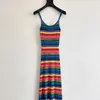 Basic & Casual Dresses designer 2024 Summer Knitted Fashionable and Elegant Women's Sling Dress 7HGA