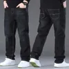 Mens Jeans Mens jeans largesized high stretch denim fabric suitable for overweight peoples largesized pants 45150kg jeans Hombre wide leg jeans Pantalon HommeL240