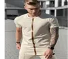 2021 Summer Men Gym Löst T -shirt Kort ärm Cotton Bodybuilding Sport Tshirt Fitness Silk TgyMs Tees Tops5348857