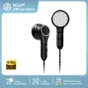 Fones de ouvido BGVP DX5 Cabeça plana Earratões de ouvido Bass Metal HiFi Music Monitor MMCX No fone de ouvido e fone de ouvido do ouvido telefone e computador Universal DIY