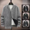 Jackets Herrenpullover Strickjacke 2024 Herbst Winter Neues dickes warmes Fleece Reißverschluss Jacke Strickwaren Pullover Mantel Korean Herren Kleidung