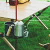 Tools Sundick Outdoor Pole Table, Portable Round Paraply Pole Tables, Lamp Pole Mount Hollow Tray, Coffee Teapot Cups Drink Holder