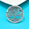 Broches Cindy Xiang Rhinestone Tree For Women Round Style Sieraden 2 kleuren Beschikbaar Sweater Pin Hoge kwaliteit 2024