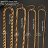 Strands Stainless Steel Necklace Hip Hop Punk NK Cuban Chain Necklace Fashion Minimalist Metal Necklace Mens Jewelry Party Gift 240424