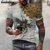 メンズTシャツ昆虫ハニーB 3DプリントTシャツメンズサマーファッションカジュアルショートスルベユニセックスアウトドアハラジュククールTシャツT240425