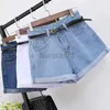 Dames shorts Summer Women Clothing High Tailed Short Jeans Cotton voor vrouwelijke losse been brede broek Booty Shorts Denim 2023 Nieuwe D240426